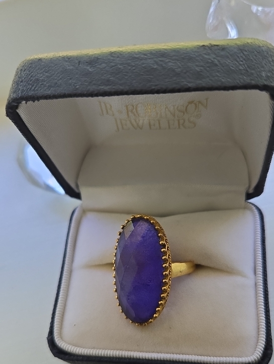 Handmade Jewelry - 14K GOLD FILLED NATURAL TANZANITE RING